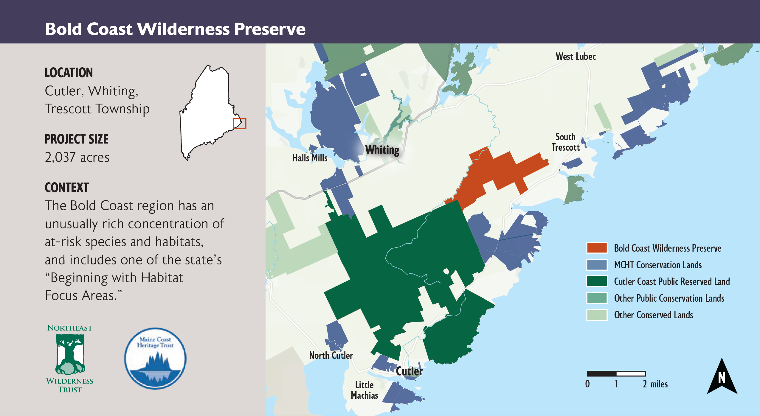 Map of Bold Coast Wilderness Preserve