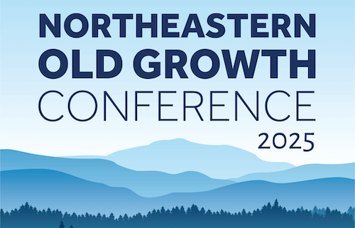 blue background with text reading Northeastern Old Growth Conference 2025