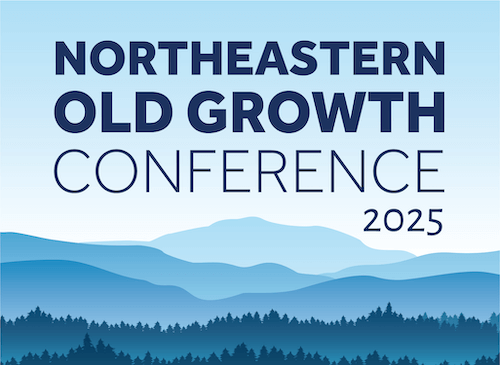 blue background with text reading Northeastern Old Growth Conference 2025